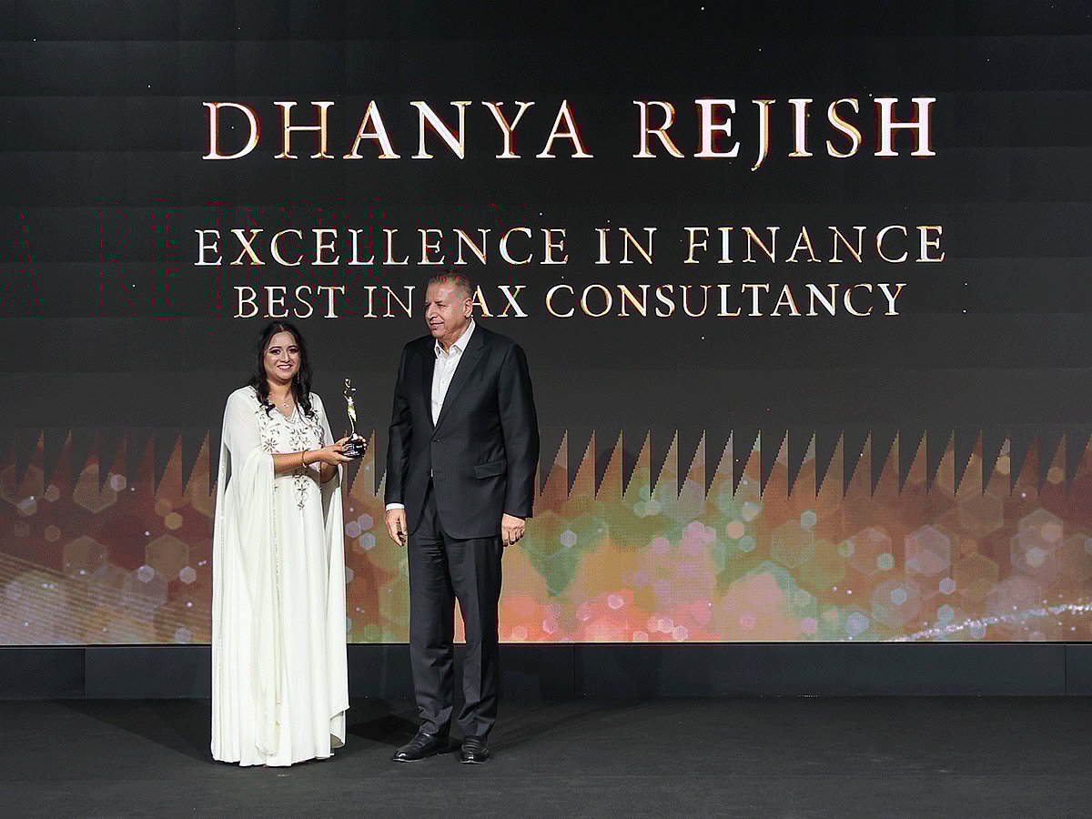 Dhanya Rejish Gulf News Being She Excellence Award 2025 Excellence in Finance Best in Tax Consultancy